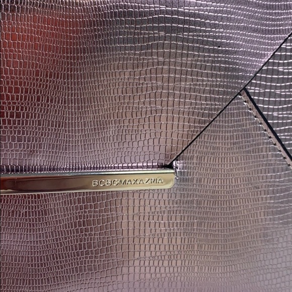 BCBGMaxazria Metallic Amethyst envelope clutch bag purple - Picture 2 of 12